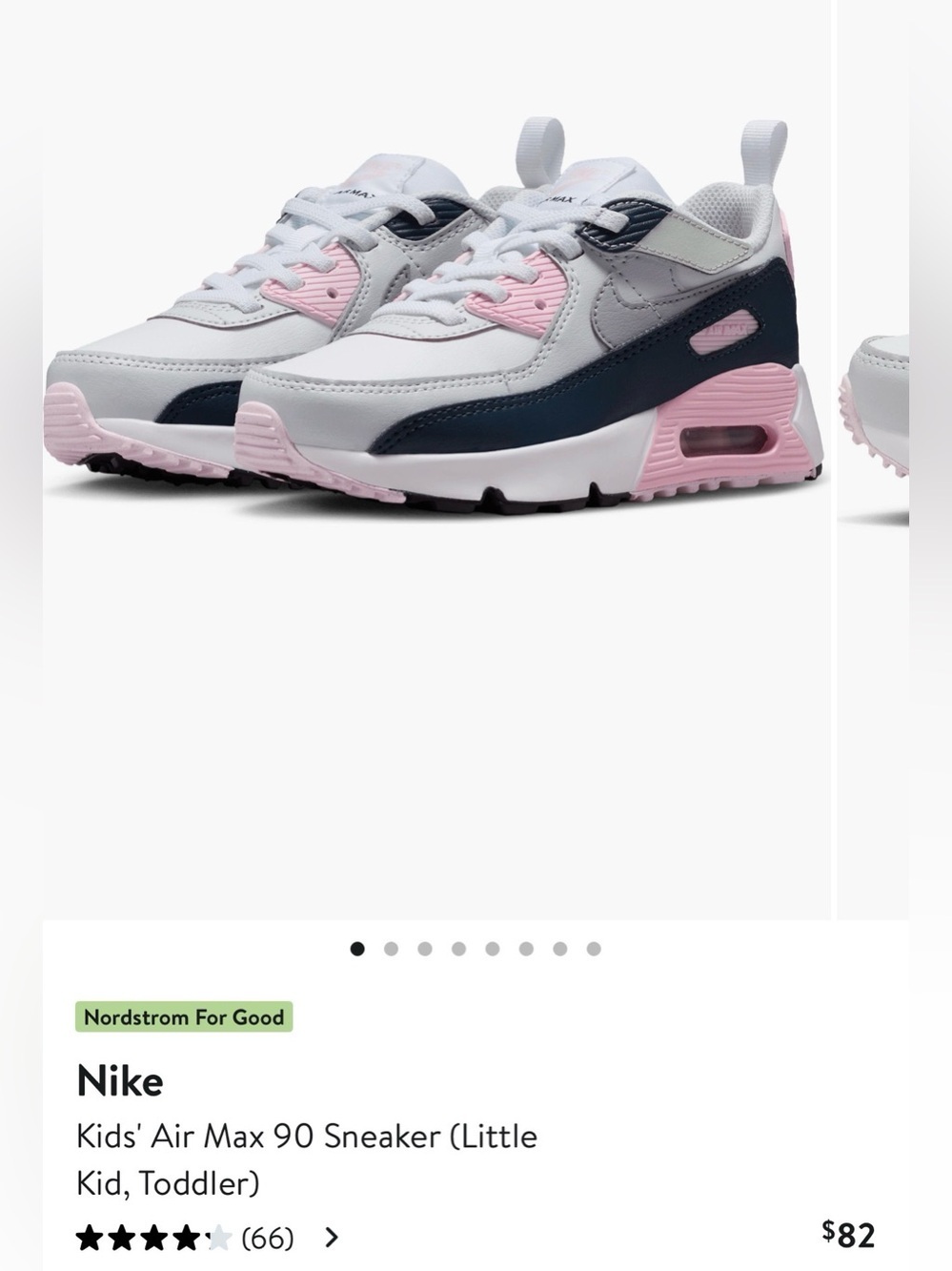 KIDS' TODDLER NIKE AIR MAX 90 EASYON CASUAL SHOES ( size 4.5)